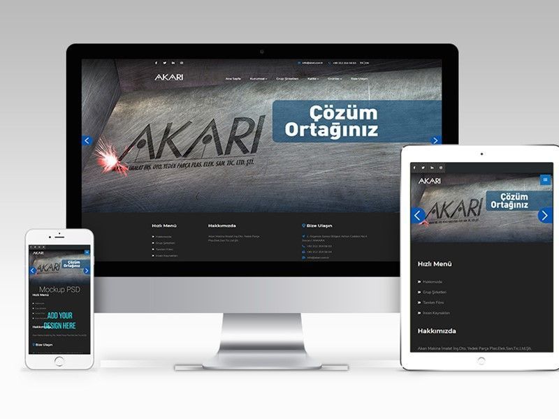 Akarı Makina Kurumsal Web Sitesi 